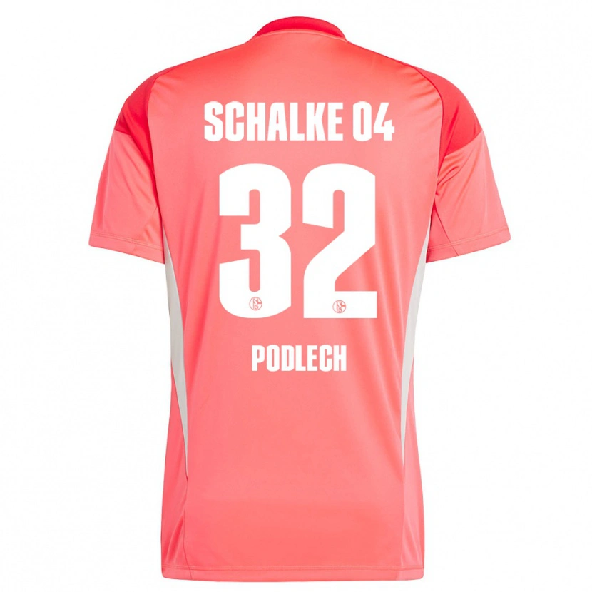 Danxen Homem Luca Podlech #32 Vermelho Coral Camisola Guarda-Redes 2025/26 Camisa Brasil