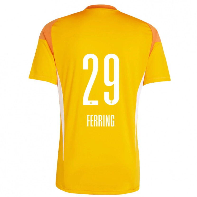 Danxen Homem Johannes Ferring #29 Amarelo Laranja Camisola Guarda-Redes 2025/26 Camisa Brasil