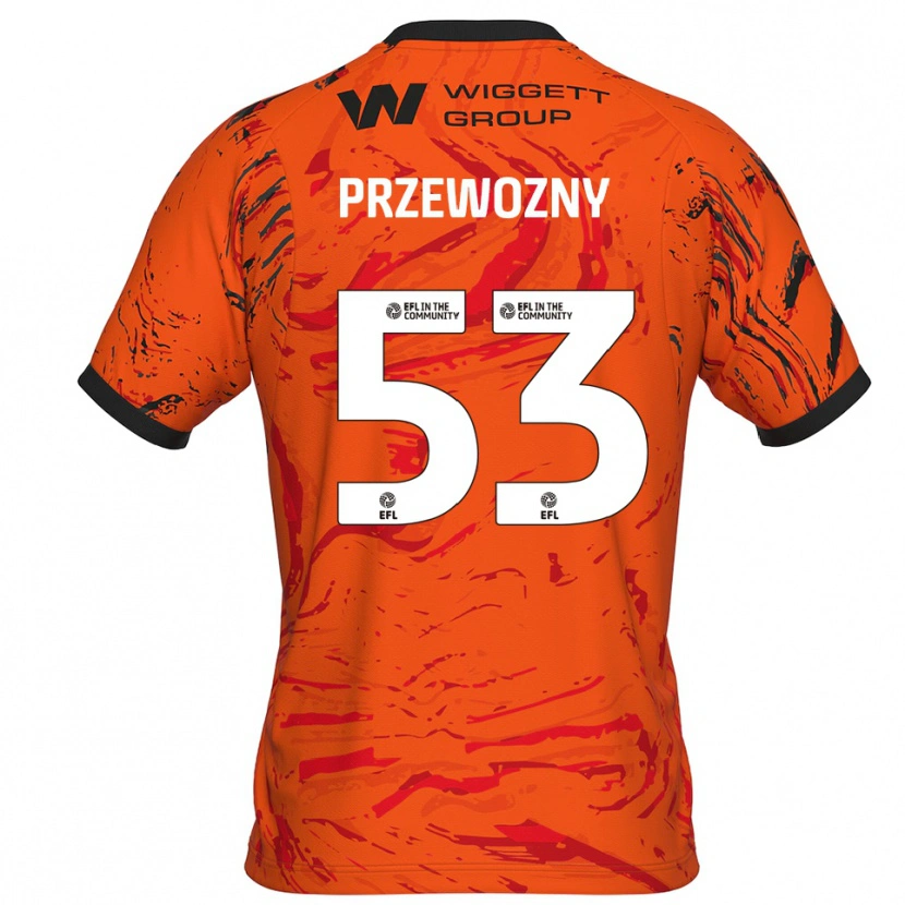 Danxen Homem Jakub Przewozny #53 Laranja Preto Camisola Guarda-Redes 2025/26 Camisa Brasil