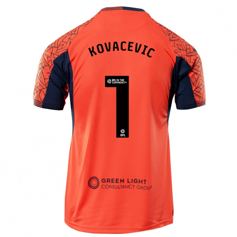 Danxen Homem Vladan Kovačević #1 Preto Laranja Camisola Guarda-Redes 2025/26 Camisa Brasil