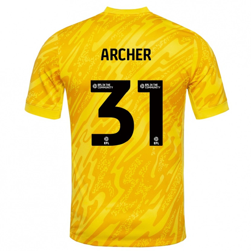 Danxen Homem Jordan Archer #31 Amarelo Preto Camisola Guarda-Redes 2025/26 Camisa Brasil
