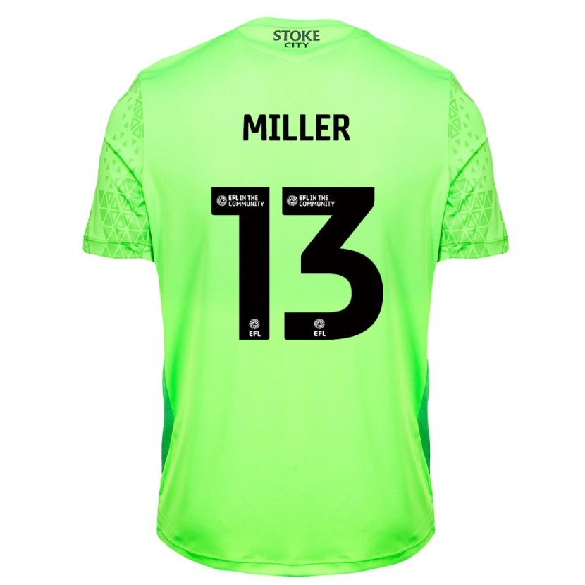 Danxen Homem Tom Miller #13 Verde Preto Camisola Guarda-Redes 2025/26 Camisa Brasil