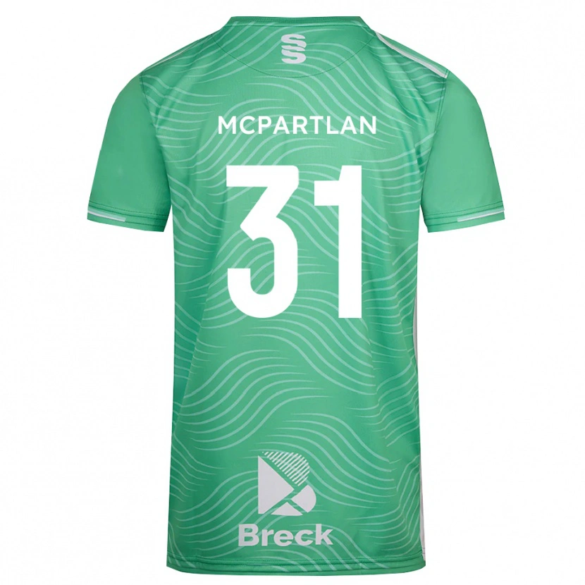 Danxen Homem Cian McPartlan #31 Turquesa Médio Camisola Guarda-Redes 2025/26 Camisa Brasil