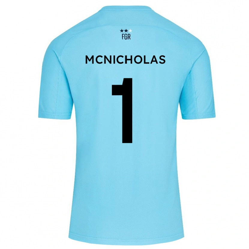 Danxen Homem Luke McNicholas #1 Branco Azul Céu Camisola Guarda-Redes 2025/26 Camisa Brasil