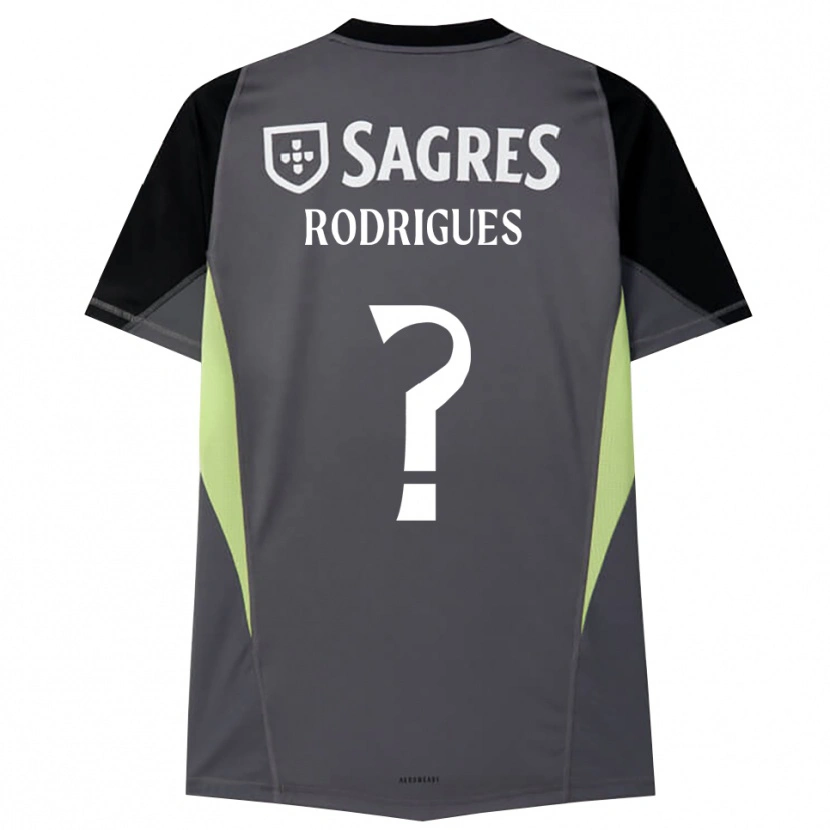 Danxen Homem Miguel Rodrigues #0 Cinza Escuro Preto Camisola Guarda-Redes 2025/26 Camisa Brasil