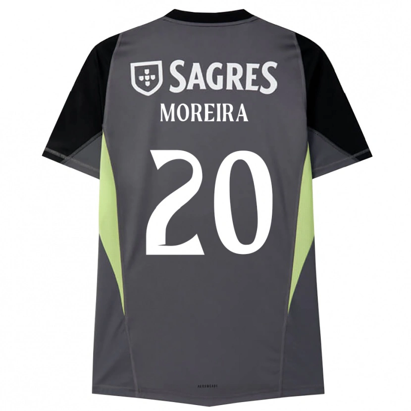 Danxen Homem André Moreira #20 Cinza Escuro Preto Camisola Guarda-Redes 2025/26 Camisa Brasil