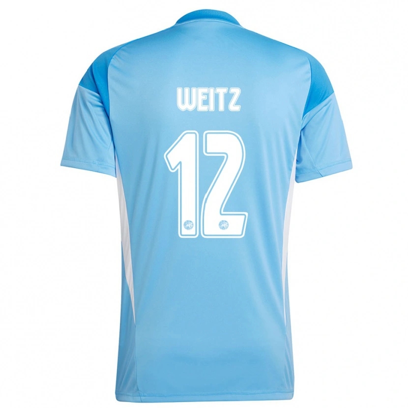 Danxen Homem Axel Weitz #12 Azul Claro Branco Camisola Guarda-Redes 2025/26 Camisa Brasil