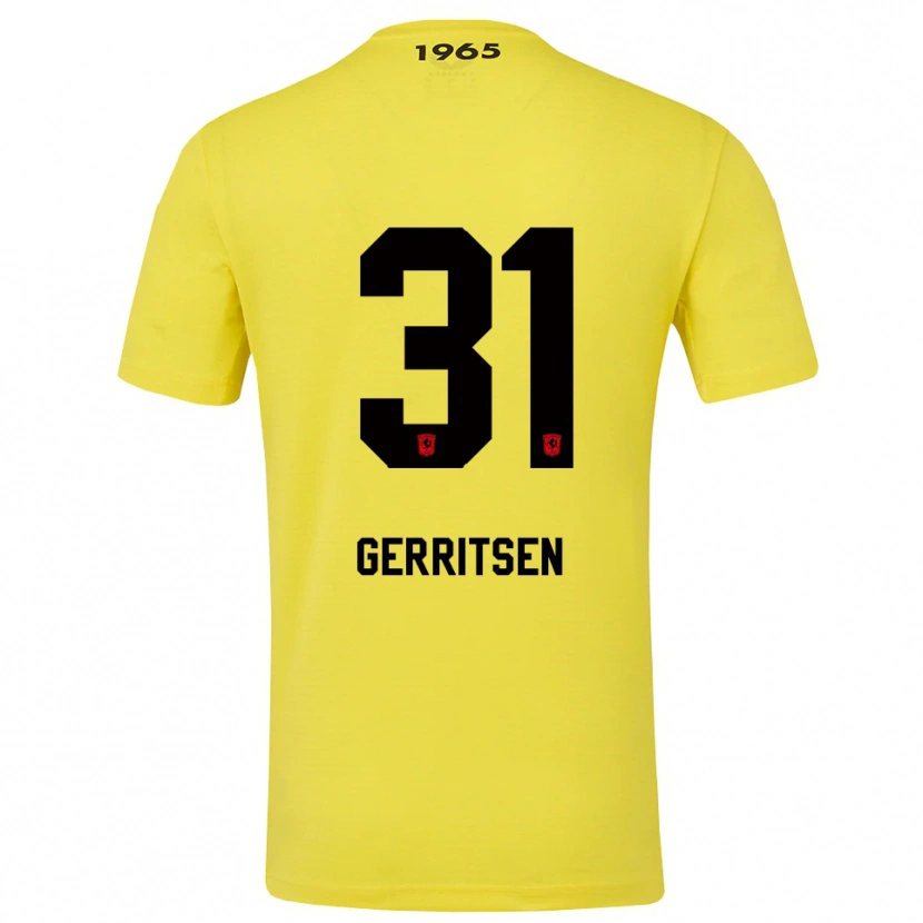 Danxen Homem Yannick Gerritsen #31 Amarelo Preto Camisola Guarda-Redes 2025/26 Camisa Brasil