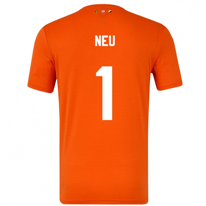 Danxen Homem Luca Neu #1 Laranja Preto Camisola Guarda-Redes 2025/26 Camisa Brasil