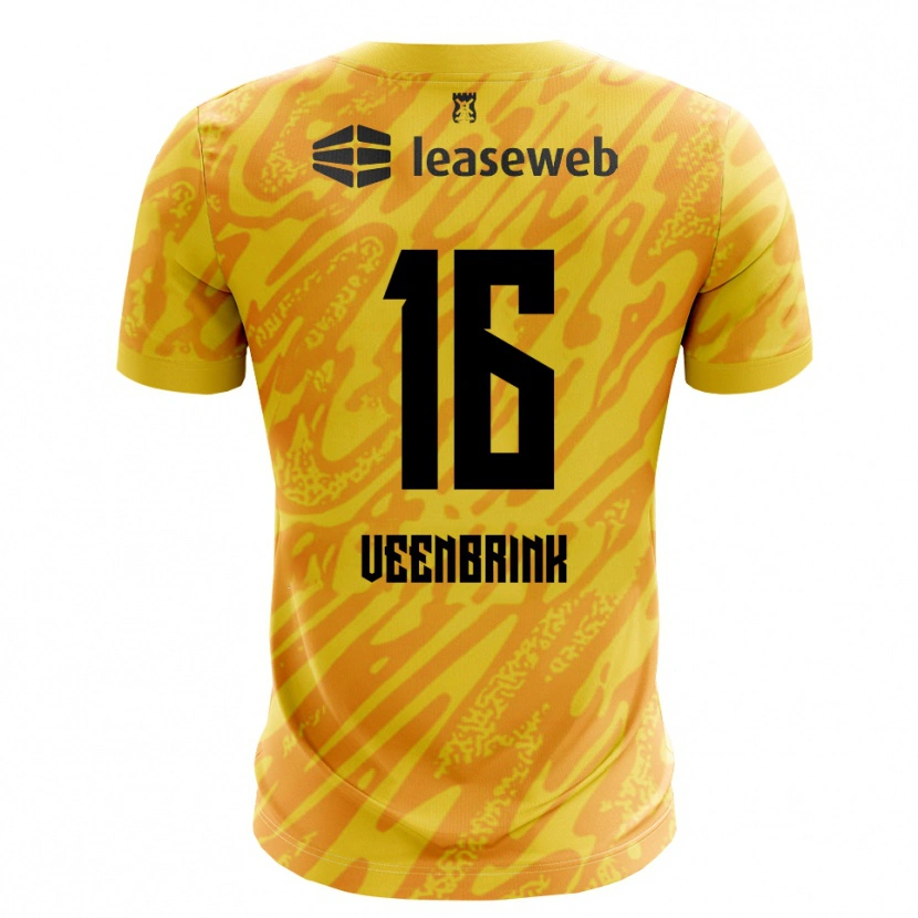 Danxen Homem Jayden Veenbrink #16 Laranja Amarelo Preto Camisola Guarda-Redes 2025/26 Camisa Brasil
