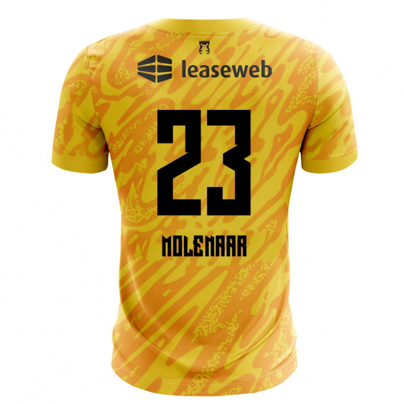 Danxen Homem Finn Molenaar #23 Laranja Amarelo Preto Camisola Guarda-Redes 2025/26 Camisa Brasil