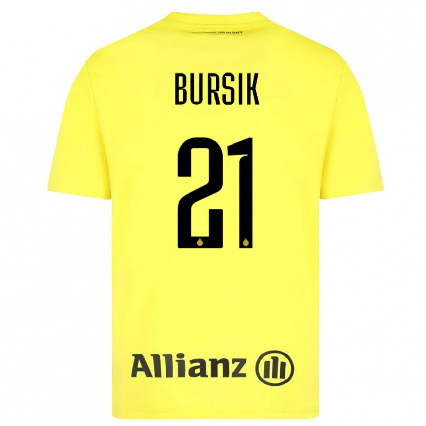 Danxen Homem Josef Bursik #21 Amarelo Preto Camisola Guarda-Redes 2025/26 Camisa Brasil
