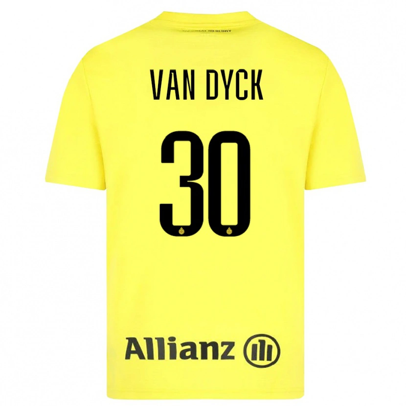 Danxen Homem Nell Van Dyck #30 Amarelo Preto Camisola Guarda-Redes 2025/26 Camisa Brasil