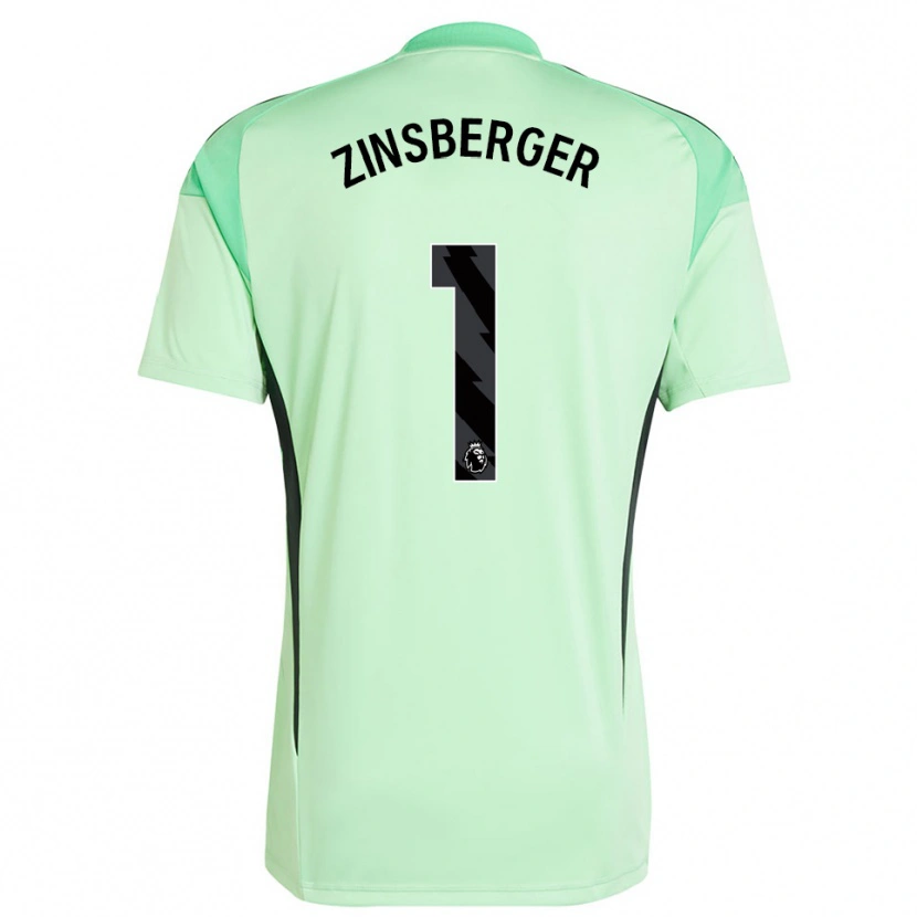 Danxen Homem Manuela Zinsberger #1 Verde Claro Preto Camisola Guarda-Redes 2025/26 Camisa Brasil