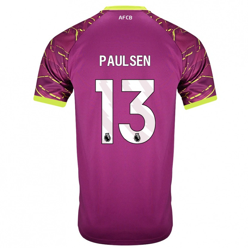 Danxen Homem Alex Paulsen #13 Magenta Escuro Camisola Guarda-Redes 2025/26 Camisa Brasil