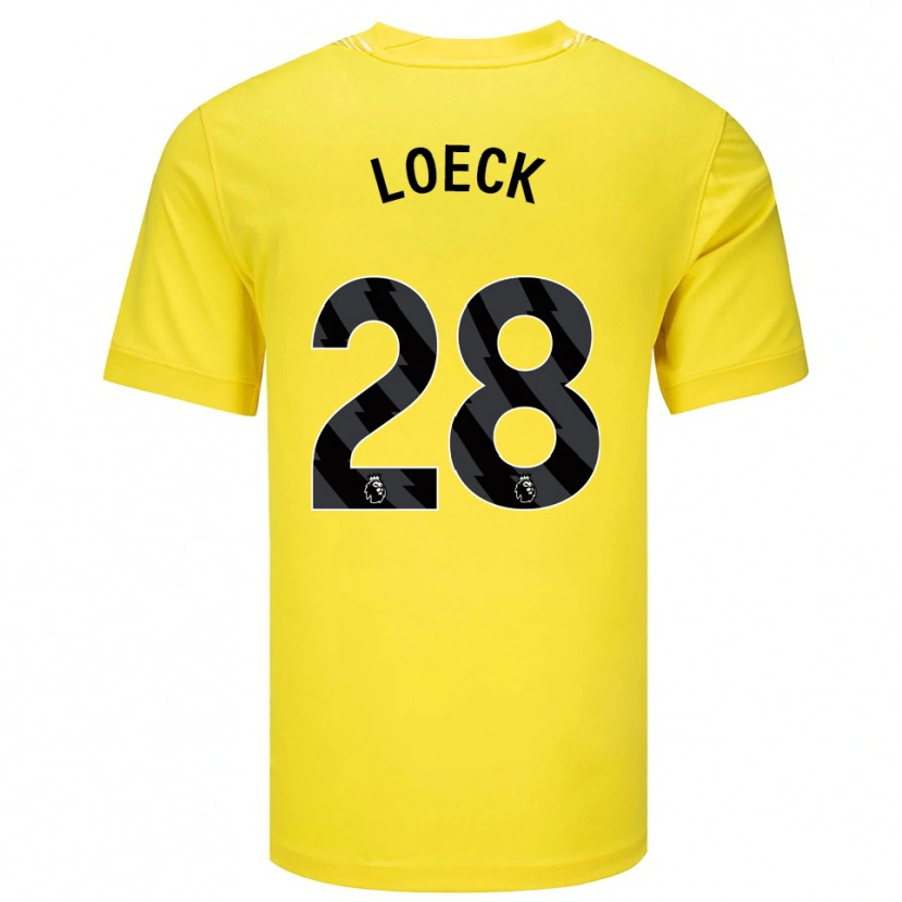 Danxen Homem Melina Loeck #28 Amarelo Preto Camisola Guarda-Redes 2025/26 Camisa Brasil