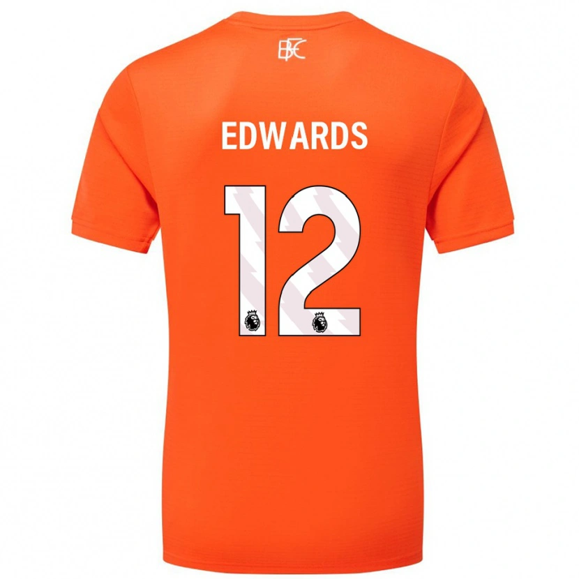 Danxen Homem Connor Edwards #12 Laranja Branco Camisola Guarda-Redes 2025/26 Camisa Brasil