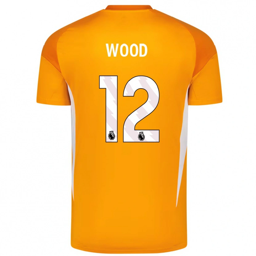 Danxen Homem Oliver Wood #12 Laranja Branco Camisola Guarda-Redes 2025/26 Camisa Brasil