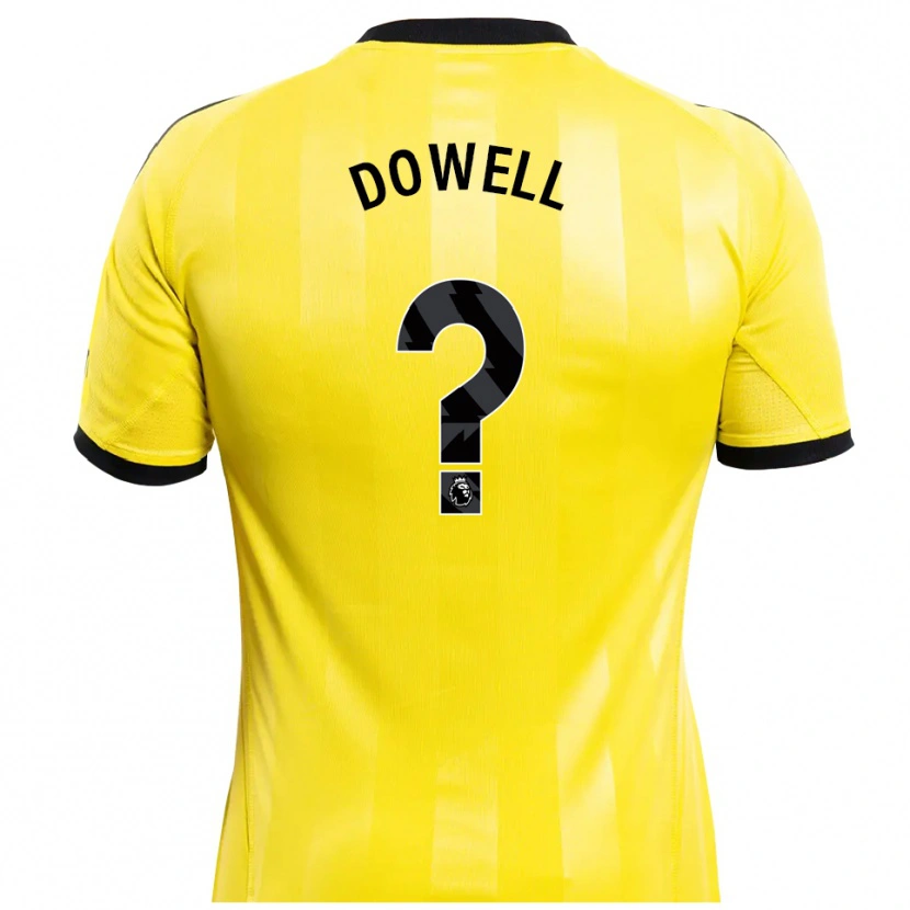 Danxen Homem Roman Dowell #0 Amarelo Preto Camisola Guarda-Redes 2025/26 Camisa Brasil