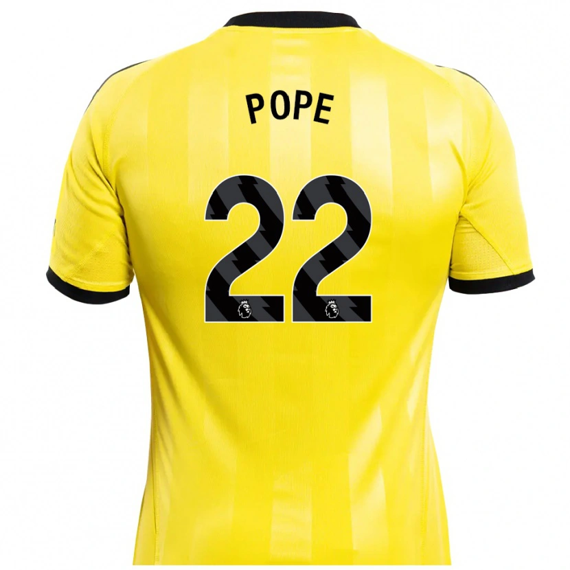 Danxen Homem Nick Pope #22 Amarelo Preto Camisola Guarda-Redes 2025/26 Camisa Brasil