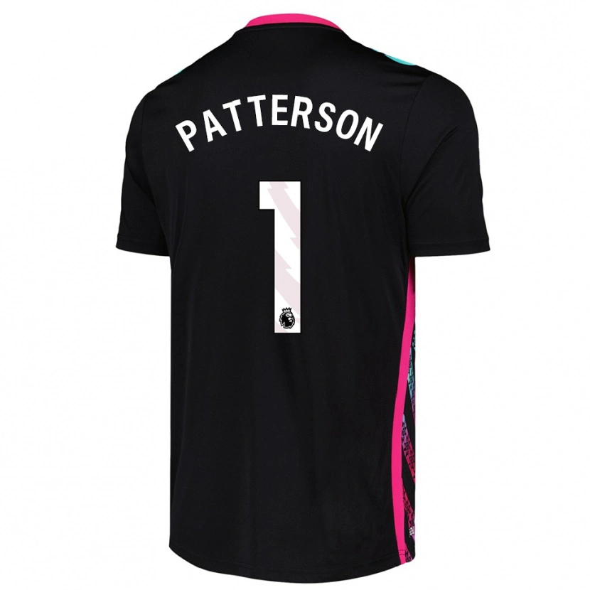 Danxen Homem Anthony Patterson #1 Preto Branco Camisola Guarda-Redes 2025/26 Camisa Brasil