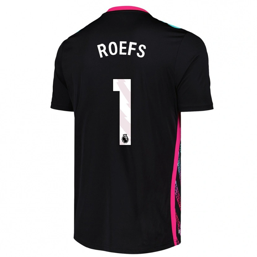 Danxen Homem Robin Roefs #1 Preto Branco Camisola Guarda-Redes 2025/26 Camisa Brasil