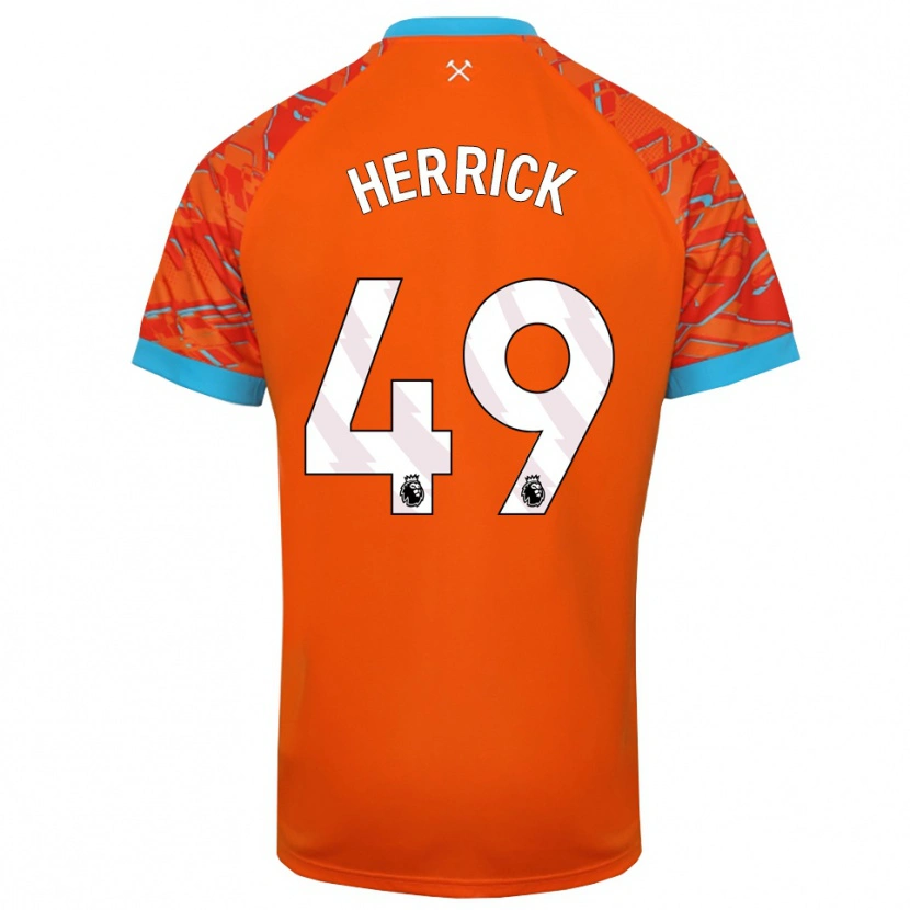 Danxen Homem Finlay Herrick #49 Laranja Branco Camisola Guarda-Redes 2025/26 Camisa Brasil