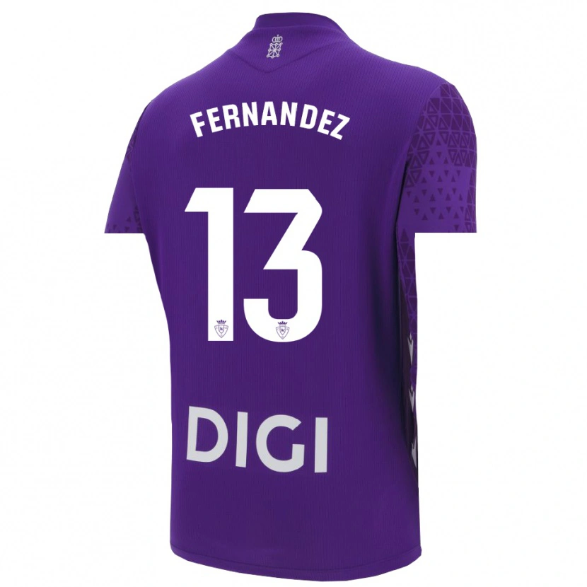 Danxen Homem Aitor Fernández #13 Roxo Branco Camisola Guarda-Redes 2025/26 Camisa Brasil