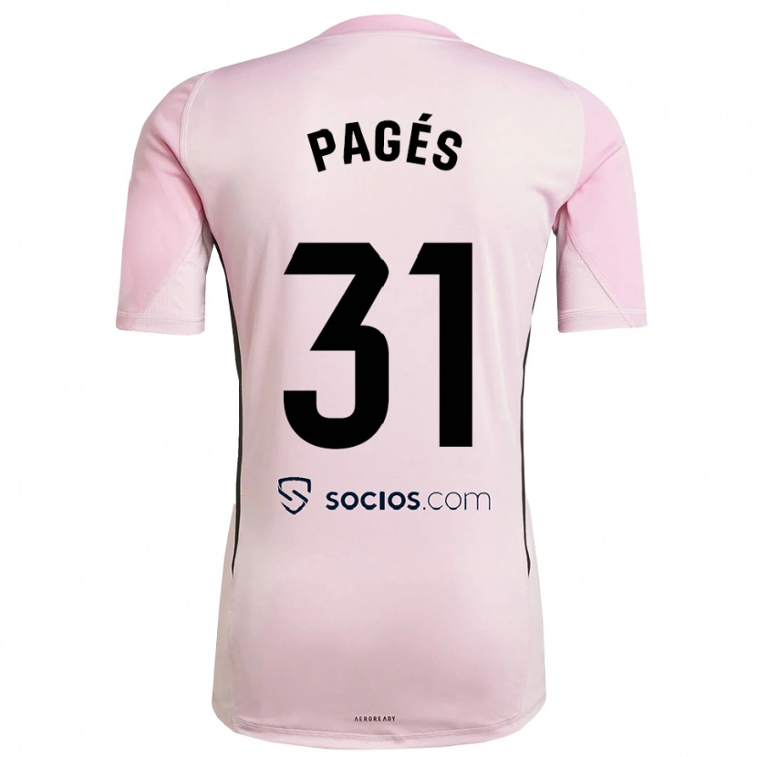 Danxen Homem Lukas Pagés #31 Rosa Preto Camisola Guarda-Redes 2025/26 Camisa Brasil