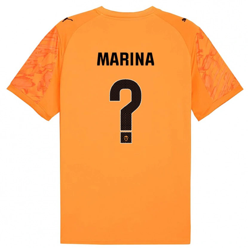 Danxen Homem Marina Llacer Muñoz #0 Laranja Preto Camisola Guarda-Redes 2025/26 Camisa Brasil