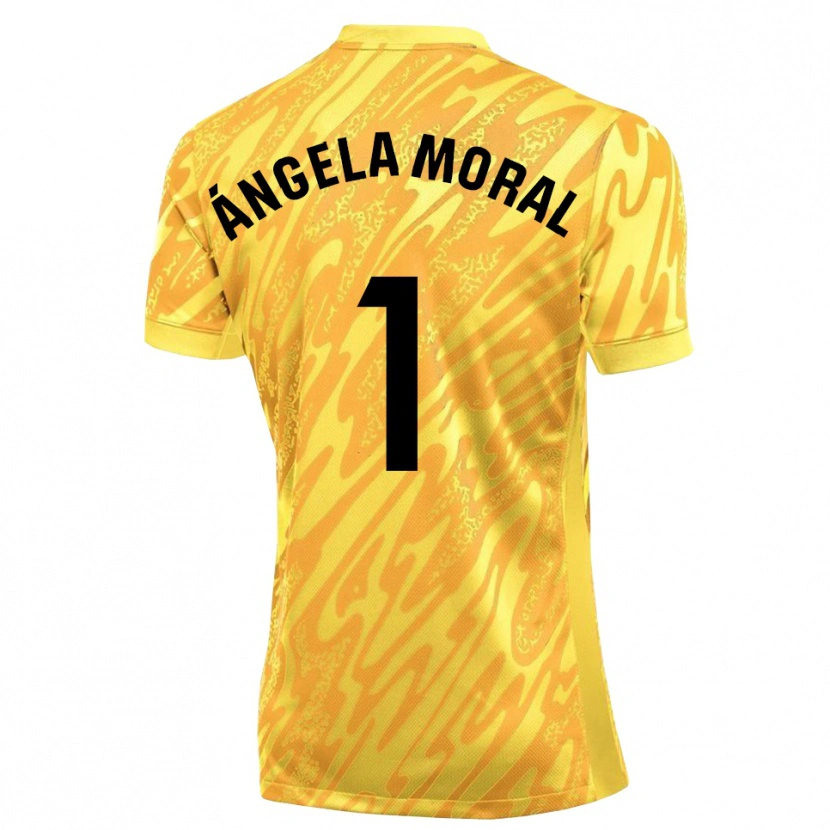 Danxen Homem Ángela Moral Ferrer #1 Amarelo Preto Camisola Guarda-Redes 2025/26 Camisa Brasil