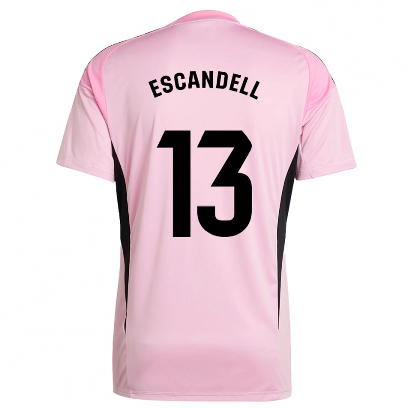 Danxen Homem Aarón Escandell #13 Rosa Preto Camisola Guarda-Redes 2025/26 Camisa Brasil