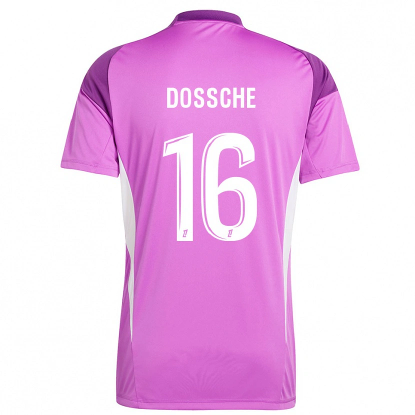 Danxen Homem Marvin Dossche #16 Lilás Branco Camisola Guarda-Redes 2025/26 Camisa Brasil