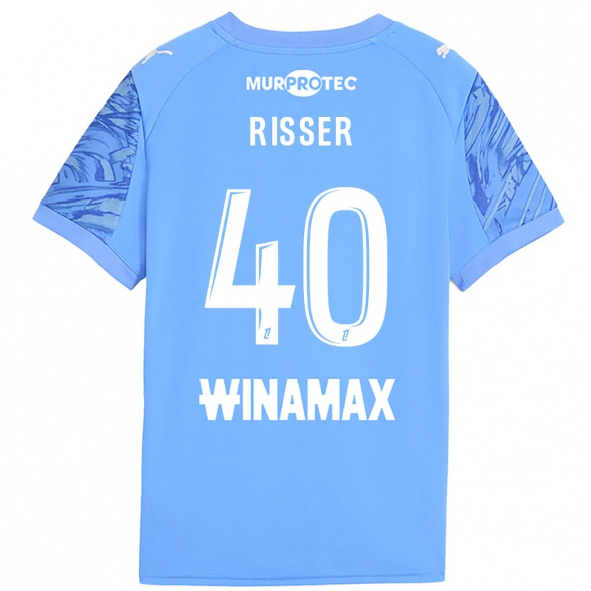 Danxen Homem Robin Risser #40 Azul Claro Branco Camisola Guarda-Redes 2025/26 Camisa Brasil