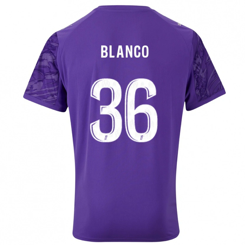 Danxen Homem Rubén Blanco #36 Roxo Branco Camisola Guarda-Redes 2025/26 Camisa Brasil