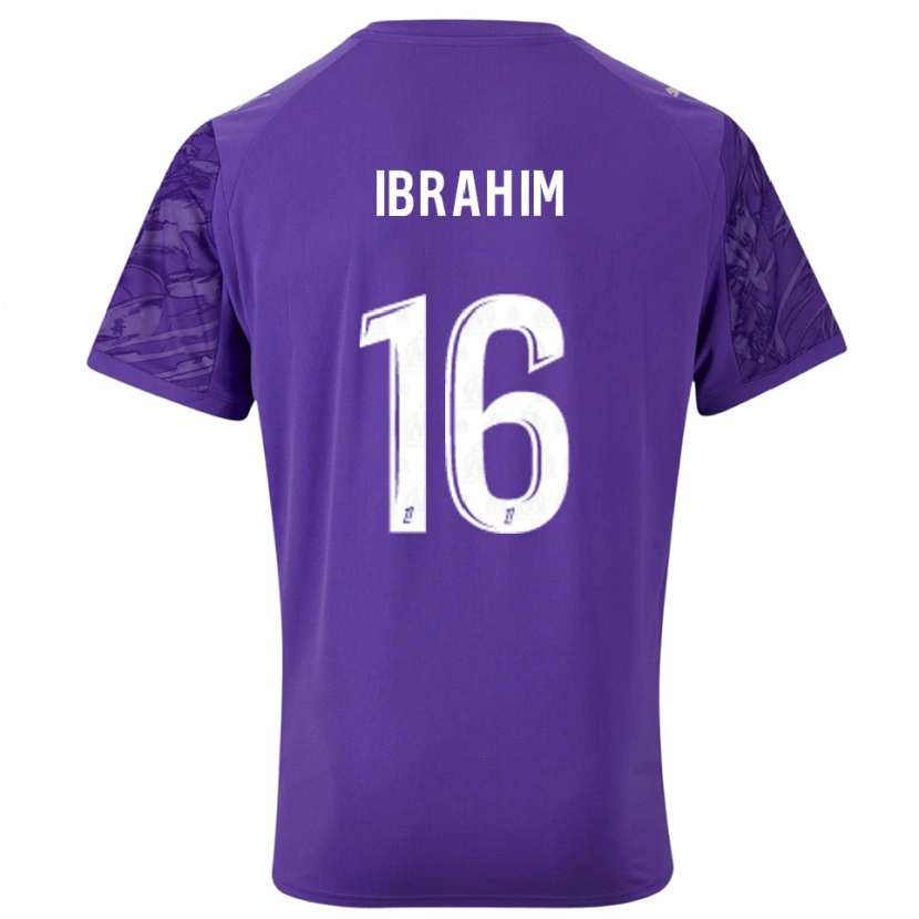 Danxen Homem Ayman Ibrahim #16 Roxo Branco Camisola Guarda-Redes 2025/26 Camisa Brasil