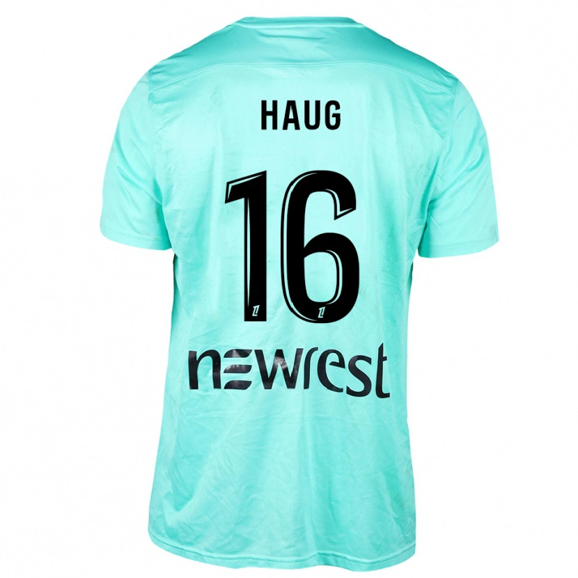 Danxen Homem Kjetil Haug #16 Ciano Preto Camisola Guarda-Redes 2025/26 Camisa Brasil