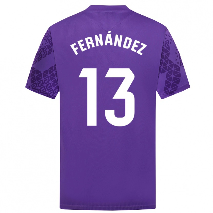 Danxen Homem Andrés Fernández #13 Roxo Branco Camisola Guarda-Redes 2025/26 Camisa Brasil