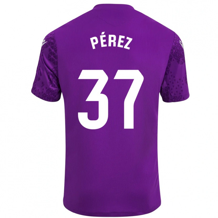 Danxen Homem David Pérez #37 Roxo Escuro Branco Camisola Guarda-Redes 2025/26 Camisa Brasil