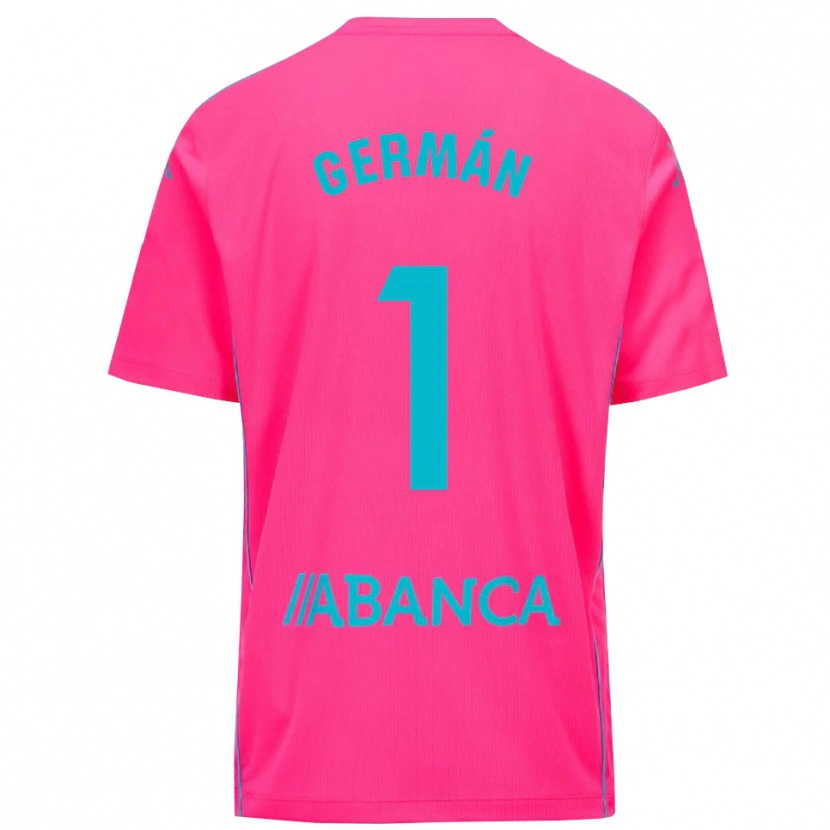 Danxen Homem Germán Parreño #1 Rosa Profundo Preto Camisola Guarda-Redes 2025/26 Camisa Brasil