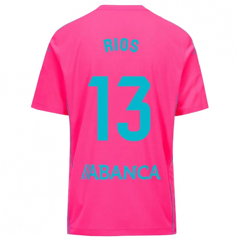 Danxen Homem Hugo Rios #13 Rosa Profundo Preto Camisola Guarda-Redes 2025/26 Camisa Brasil