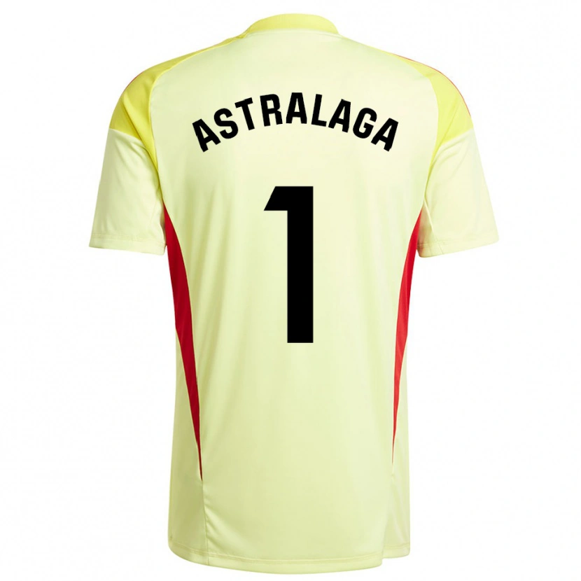 Danxen Homem Ander Astralaga #1 Amarelo Claro Preto Camisola Guarda-Redes 2025/26 Camisa Brasil