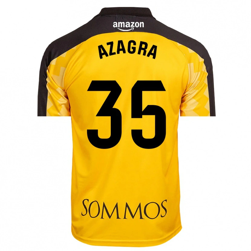 Danxen Homem Nico Azagra #35 Amarelo Preto Camisola Guarda-Redes 2025/26 Camisa Brasil