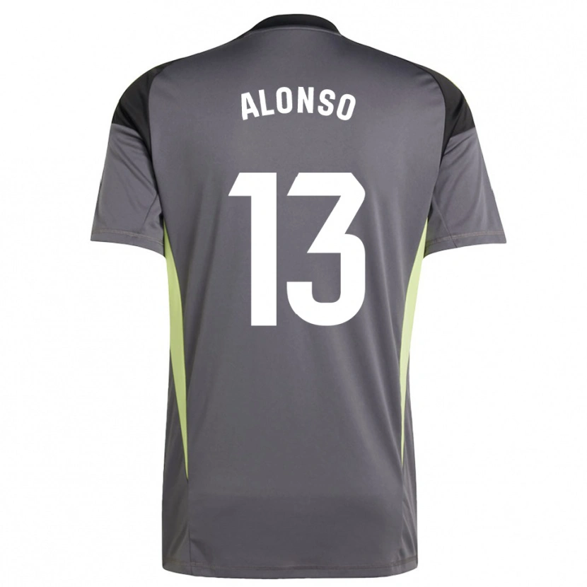 Danxen Homem Maikel Alonso #13 Cinza Escuro Preto Camisola Guarda-Redes 2025/26 Camisa Brasil