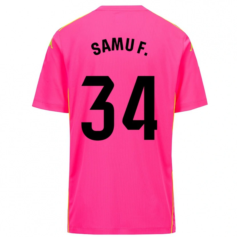 Danxen Homem Samu Fernández #34 Rosa Profundo Preto Camisola Guarda-Redes 2025/26 Camisa Brasil
