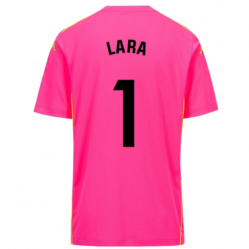 Danxen Homem Lara Lara De Las Heras Coello #1 Rosa Profundo Preto Camisola Guarda-Redes 2025/26 Camisa Brasil