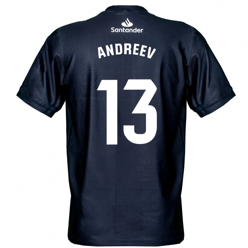 Danxen Homem Plamen Andreev #13 Azul Meia Noite Branco Camisola Guarda-Redes 2025/26 Camisa Brasil