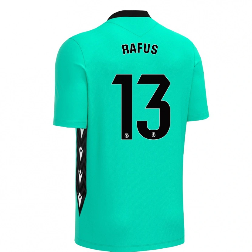 Danxen Homem Arnau Rafús #13 Ciano Preto Camisola Guarda-Redes 2025/26 Camisa Brasil