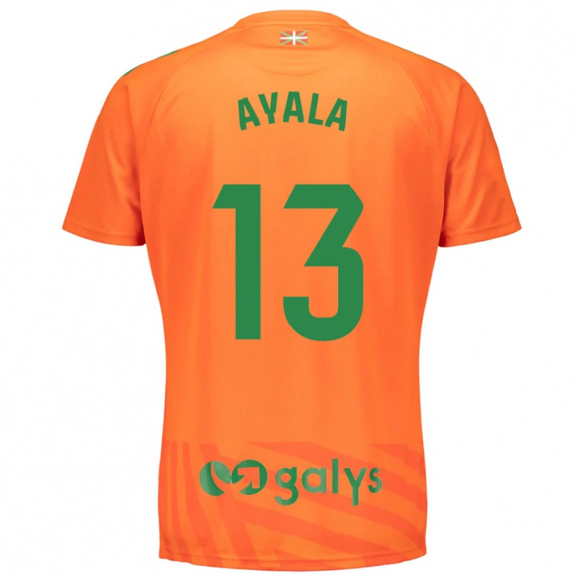 Danxen Homem Unai Ayala #13 Laranja Verde Camisola Guarda-Redes 2025/26 Camisa Brasil