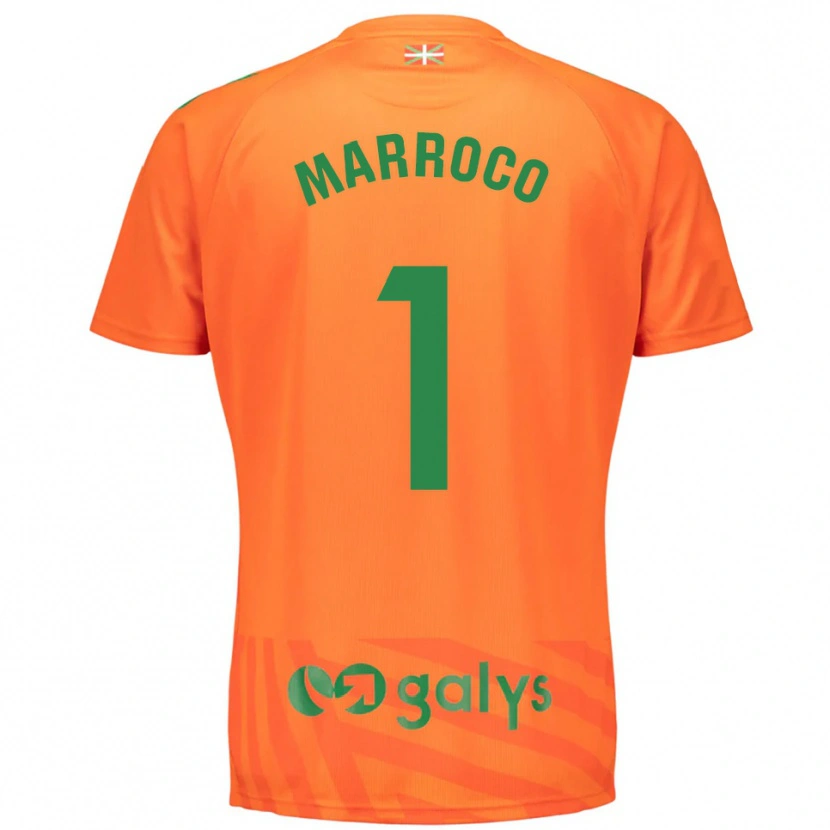 Danxen Homem Marc Marroco #1 Laranja Verde Camisola Guarda-Redes 2025/26 Camisa Brasil